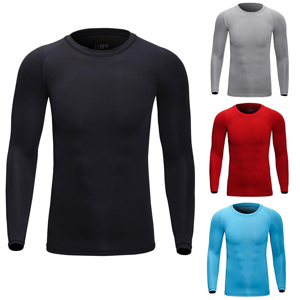 Men Women Thermal Long Sleeved Sports Top Casual Stretch Bottoming
