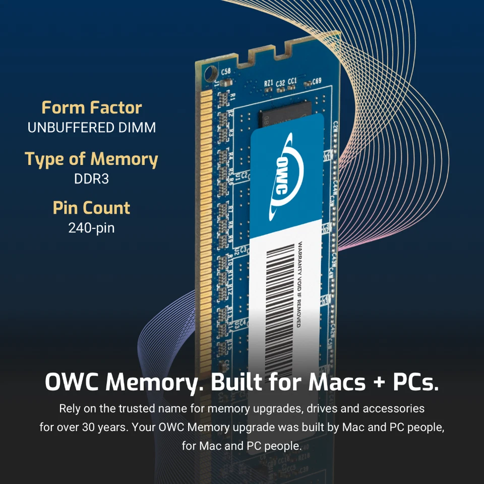 OWC 16GB DDR3L 1866MHz 2Rx8 Non-ECC UDIMM 240pin Memory RAM - Image 3 of 4