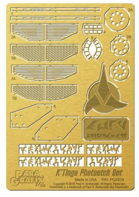 Paragrafix 1/350 K'Tinga Photoetch Set PGX218 Sci-Fi Model Add-On