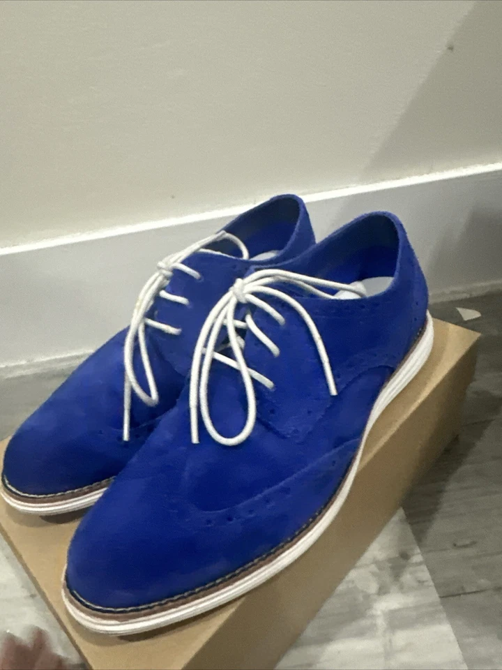 Cole Haan Lunargrand Punta de Ala Cobalto/Blanco Usado Talla 8 Foto 2 de 4