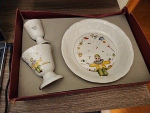 Lierre Lauvage CNP France Baby  Porcelaine National Company 3 Piece Set