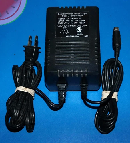 TESTED Speaker NEC Power Supply CORD CONNECTED LF151000D-66 15V 1A 1000MA ACDC