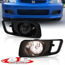 Smoke Driving Bumper Fog Lights Lamps Wiring Switch For 1999-2000 Honda Civic