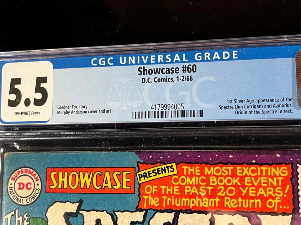 First Appearance THE SPECTRE 1 Showcase 60 CGC Lot DC 1966 1967 Silver  Age 1st - Image 4 of 4