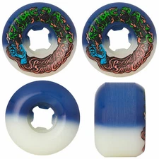Slime Balls Santa Cruz Skateboard Wheels 53mm Hariballs 50-50 95A White/Blue