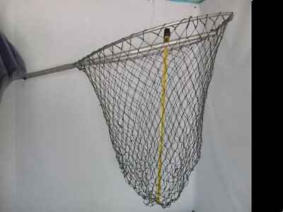 Vintage 84" X Large Metal Fishing Landing Net 34" Long x 27" wide 33"deep folds | eBay Vintage 84" X Large Metal Fishing Landing Net 34" Long x 27" wide 33"deep folds | eBay