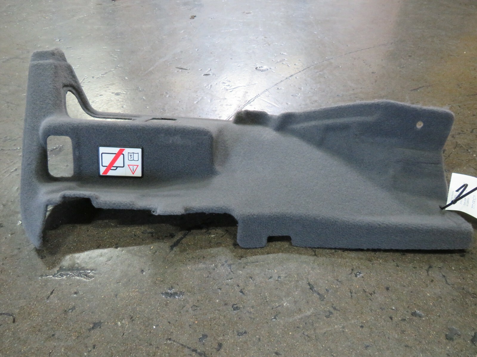Ferrari California, RH, Right, Side Trunk Carpet Panel, Used, P/N 82850000