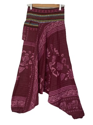 Harem Pants Women's Made in Thailand pink 100% Cotton Size 26 Waist