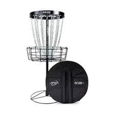 MVP Disc Golf Basket Black Hole Pro HD Catcher Target + Transit Carrying Bag