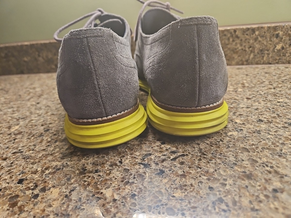 Cole Haan Wingtip Oxford Lunagrand Gray Suede Shoes C28220 