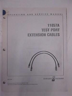 HP Model 11857A Test Port Extension Cables Operating and Service Manual, Used