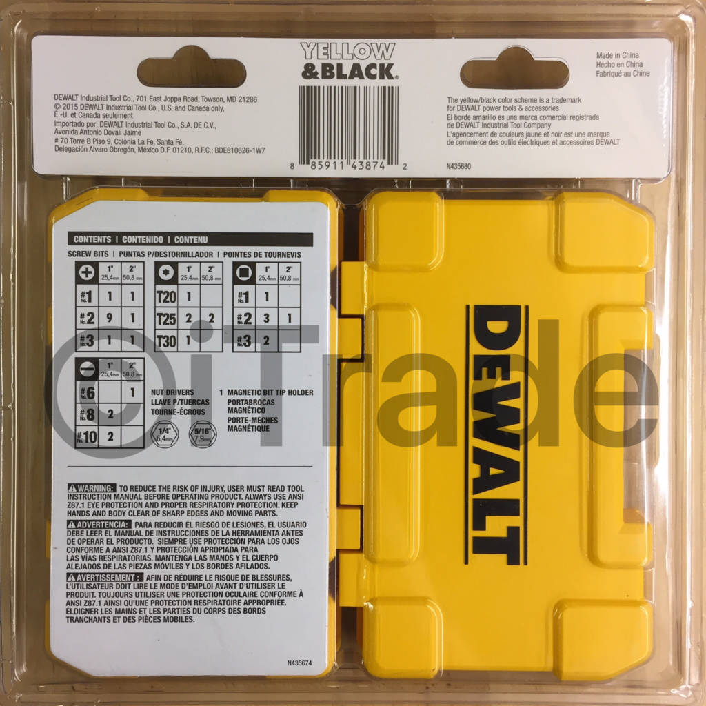 Lot of 2** DEWALT DWA35SET 35Piece Screwdriver Bit Set NEW Priority