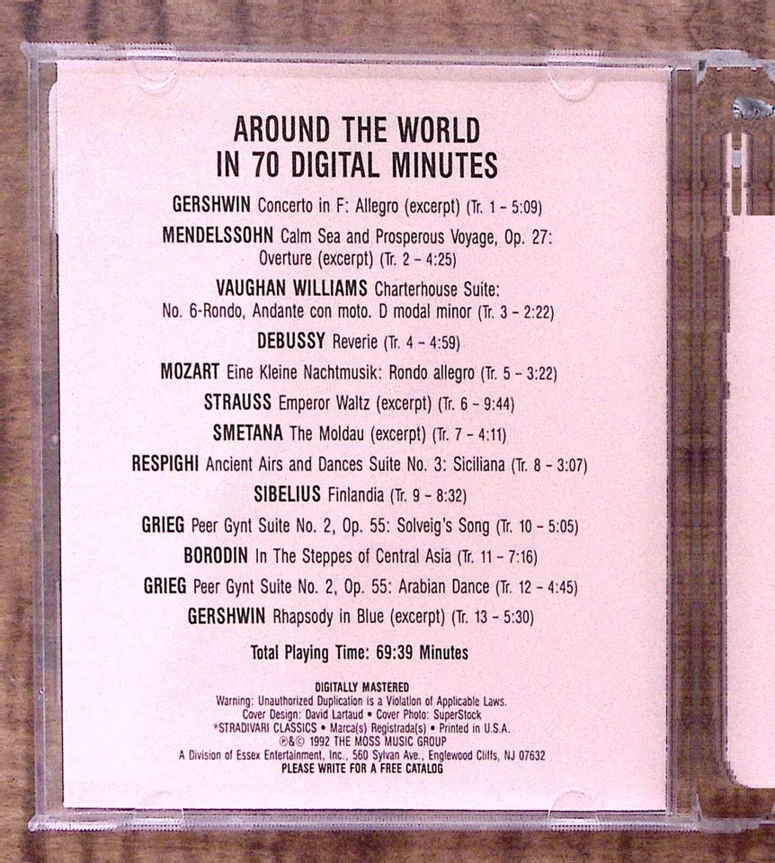 AROUND THE WORLD IN 70 DIGITAL MINUTES  DDD ESSEX ENTERTAINMENT EXC  CD 3633 Foto 3 de 4