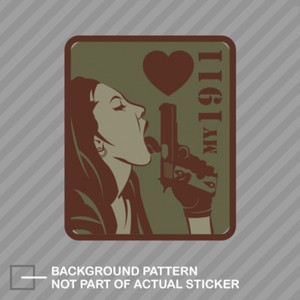 2x) M1911 Barrel Sticker Die Cut Decal For Cell Phone Mobile - Foto 4