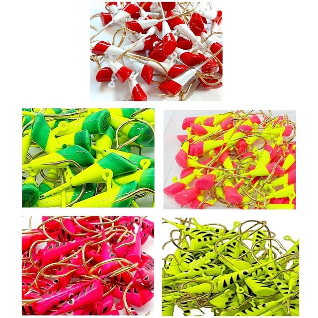 50PCs 1/16 oz Shad Dart Lead Jig Heads Fishing hooks Crappie Panfish Bass Lures