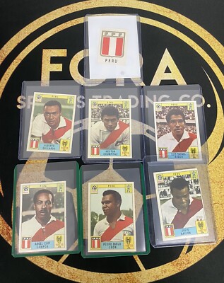 1970 Panini World Cup Mexico 70 FIFA Peru Lot Players Emblem Baylon Risco Leon