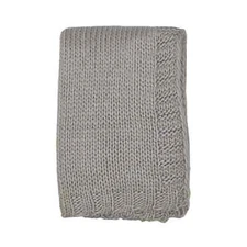 NoJo Kimberly Grant Large Gauge Cable Knit Baby Blanket in Grey Size 38" x 42" 