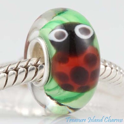 925 Sterling Silver Lampwork Murano Glass Charm Bead | Handmade For Pandora-style Bracelets & Necklaces - View #4