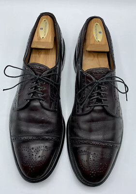 Allen Edmonds Sanford Burgundy Oxford Cap Toe Dress Shoes Mens Sz 11.5 B |  eBay