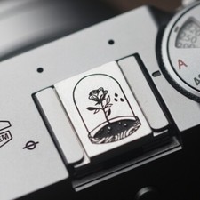 Rose Metal Camera Hot Shoe Cover Protect For Fuji Canon Sony Leica Nikon