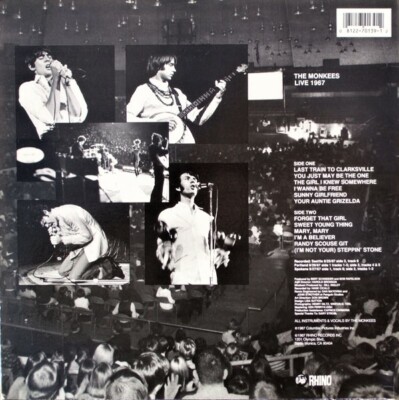 MONKEES • Live 1967 (US, Rhino 1987, vinyl) NEW AND SEALED