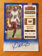 2022 Contenders Rookie Auto Showcase #170 Phidarian Mathis Commanders