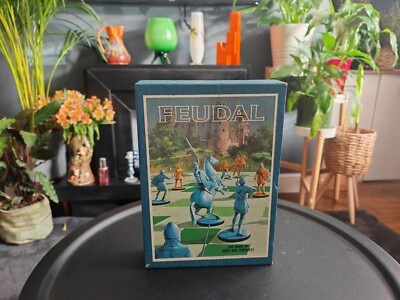 Vintage FEUDAL Spiel der Belagerung und Eroberung 3M 1969 Bücherregal Kampfspiel KOMPLETT