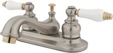 Kingston Brass KB609B Restoration Centerset Lavatory Faucet Retail Pop-Up, 4"