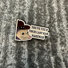 Enamel Pin Opossum Cowboy You’ve Yeed Your Last Haw Backpack Lapel Country Badge