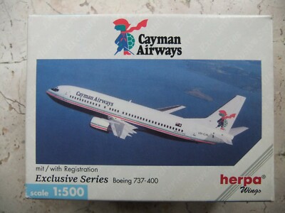Herpa wings 501361 Cayman Airways Boeing 737-400 NEU/OVP