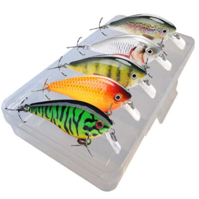 PERCH`N PIKE Crankbait Set inkl. Box, Hecht, Zander & Barsch I 13g, 7,5cm schwebend für Hecht