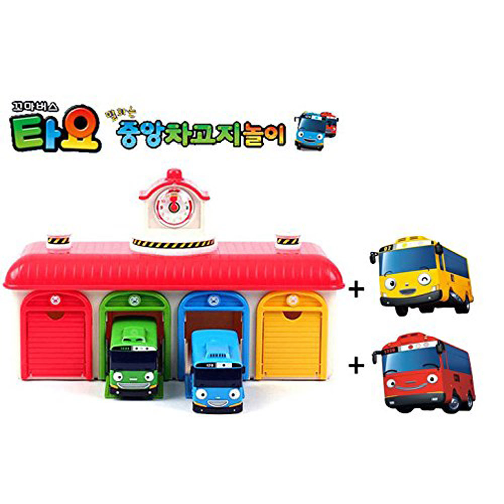 Tayo The Little Bus Talking Bus Depot Center Playset with Tayo