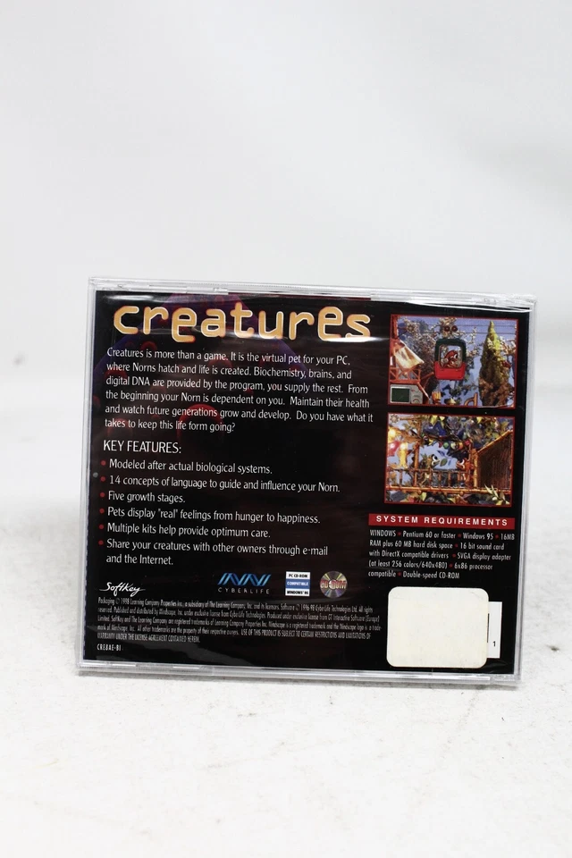 Creatures Virtual Pet PC, CD-ROM, Windows 95 - Softkey - New Sealed - See desc. - Image 2 of 4