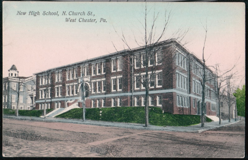 WEST CHESTER PA 'New' High School Antique 1908 Postcard Early Vtg Town ...
