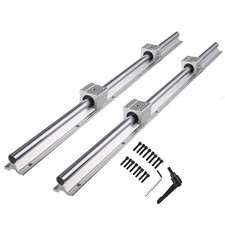 2 x SBR25 Fully Supported Linear Rail L300-1500mm with 4 x SBR25UU Bearing Block