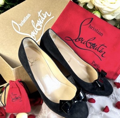 Christian Louboutin Minima 45 Patent Ribbon Peep Toe Pumps US5.5/VG LTD From JP