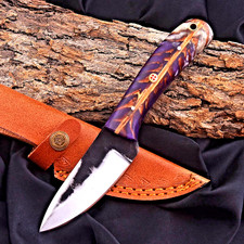 CUSTOM HANDMADE HIGH CARBON STEEL SKINNER HUNTING COWBOY KNIFE SURVIVAL