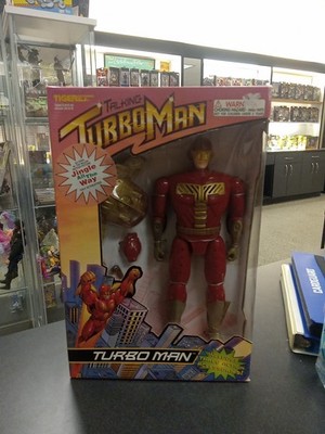 Tiger Electronics 80-618 1996 13 1/2in Talking Turbo Man Action