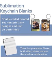 240Pcs Sublimation Keychain Blanks Double Sides 80 MDF Sublimation Keychains Bla