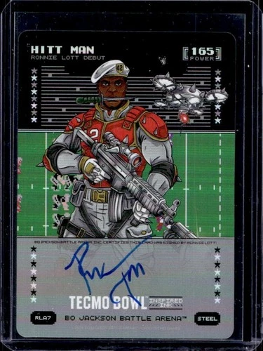2026 Battle Arena Tecmo Bowl Hitt Man Ronnie Lott Ink Battlefoil Auto #RLA7