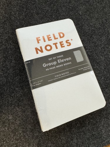 Field Notes "Group Eleven" Limited Edition SEALED 3-Pack Memo Notebooks - FNC-45
