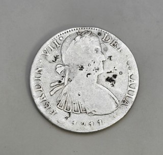 1811 Mo Mexico 8 Reales Chop Marked Charles IV B2