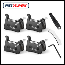 4 Pairs Bike Brake Pads, Resin Semi-Metal Bicycle Disc Brake Pads Ebike Brake