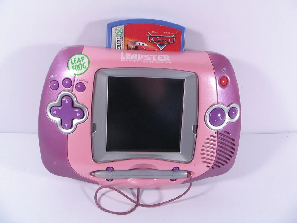 Pink/Purple LeapFrog Leapster Learning Game System Lot With 18 Games Model 20209 - Image 2 of 4