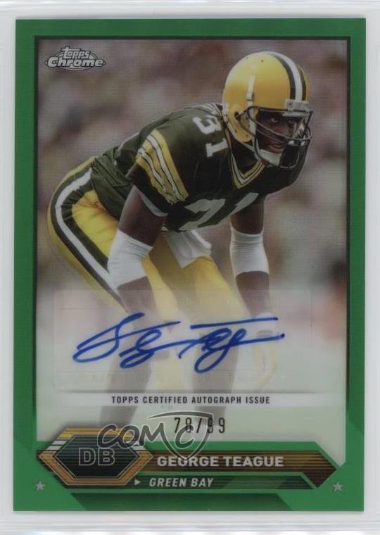 2023 Composite Topps Chrome Green Refractor 78/99 George Teague Auto 05jo