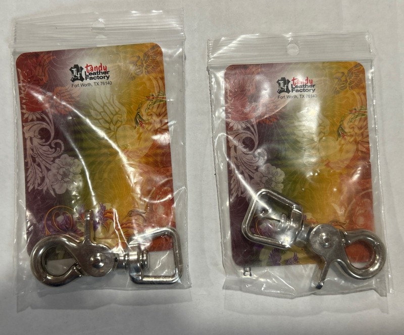 5/8” Nickel Plated Steel Swivel Eye Trigger Snap Hooks (2)