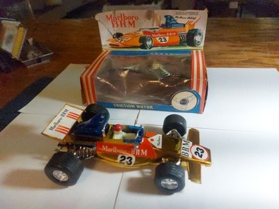 Vtg 1970 Marlboro BRM Friction Motor Indy Race Car No.249 Hong Kong. MIB