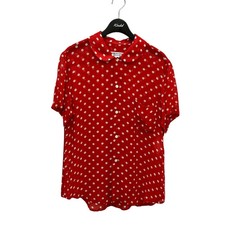 COMME des GARCONS Dot pattern short sleeve shirt RM-B013 Red Size: SizeM