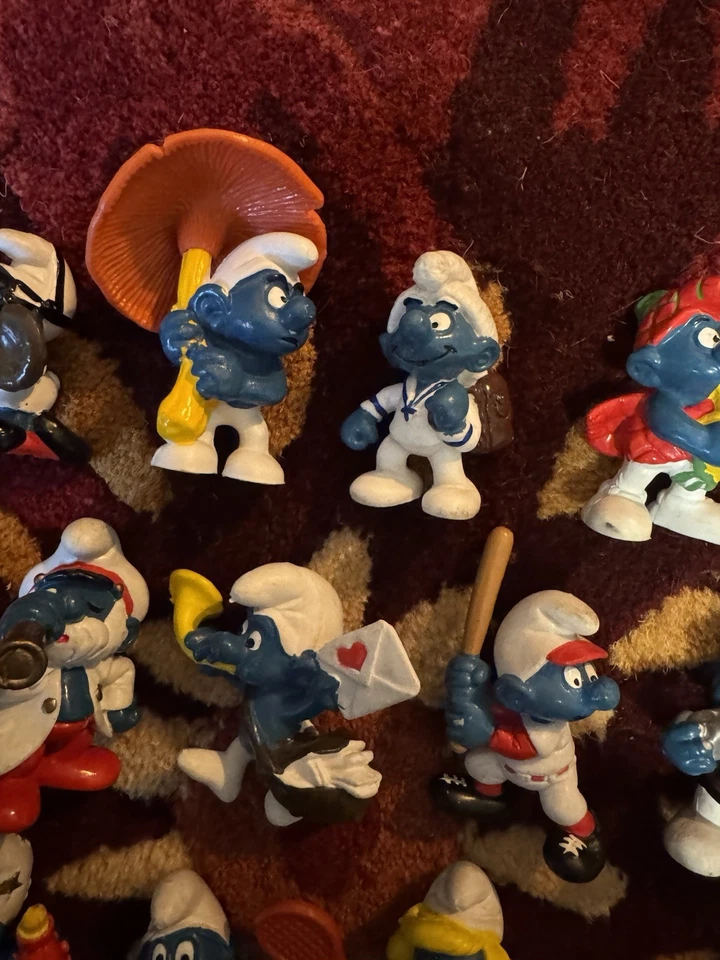 Lot Of 22 Vintage Schleich Peyo Smurf PVC Figurines 70s 80s 90s - Image 3 of 4