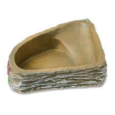 Small Reptile Terrarium Resin Feeding Dish in Gray